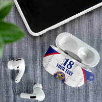 Custom Haiti Football AirPods Case Les Grenadiers Veve Haitian Vodou White Version - Wonder Print Shop