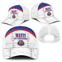 Haiti Football Baseball Net Cap Les Grenadiers Veve Haitian Vodou White Version - Wonder Print Shop