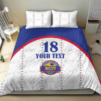 Custom Haiti Football Bedding Set Les Grenadiers Veve Haitian Vodou White Version - Wonder Print Shop