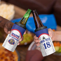 Custom Haiti Football 4 in 1 Can Cooler Tumbler Les Grenadiers Veve Haitian Vodou White Version - Wonder Print Shop