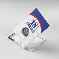 Custom Haiti Football Canvas Wall Art Les Grenadiers Veve Haitian Vodou White Version - Wonder Print Shop