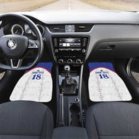 Custom Haiti Football Car Mats Les Grenadiers Veve Haitian Vodou White Version - Wonder Print Shop
