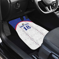 Custom Haiti Football Car Mats Les Grenadiers Veve Haitian Vodou White Version - Wonder Print Shop