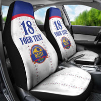 Custom Haiti Football Car Seat Cover Les Grenadiers Veve Haitian Vodou White Version - Wonder Print Shop