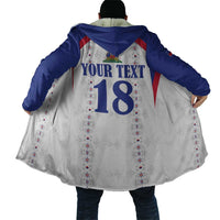 Custom Haiti Football Cloak Les Grenadiers Veve Haitian Vodou White Version - Wonder Print Shop