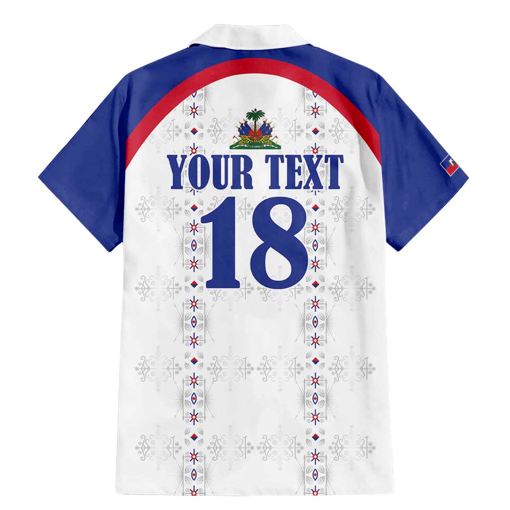Custom Haiti Football Family Matching Mermaid Dress and Hawaiian Shirt Les Grenadiers Veve Haitian Vodou White Version - Wonder Print Shop