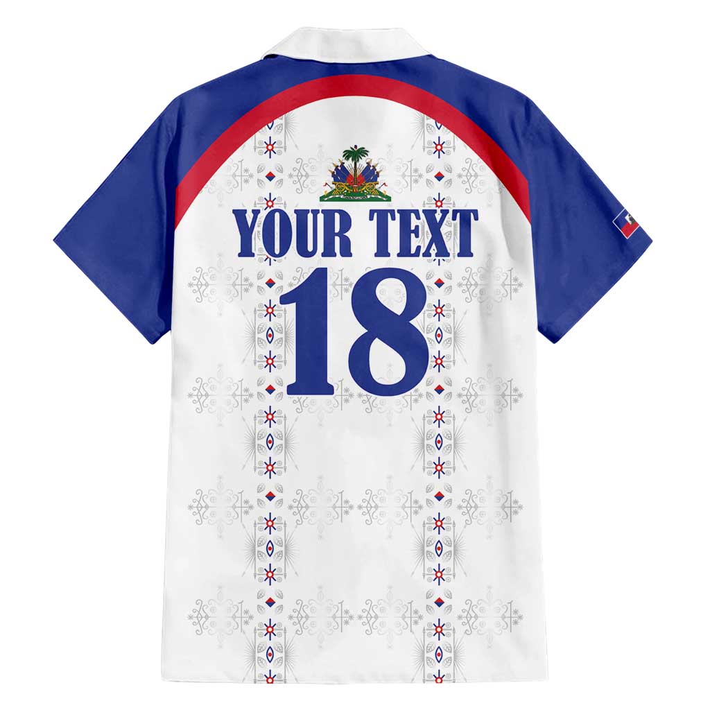 Custom Haiti Football Family Matching Tank Maxi Dress and Hawaiian Shirt Les Grenadiers Veve Haitian Vodou White Version - Wonder Print Shop
