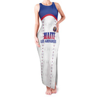Custom Haiti Football Family Matching Tank Maxi Dress and Hawaiian Shirt Les Grenadiers Veve Haitian Vodou White Version - Wonder Print Shop
