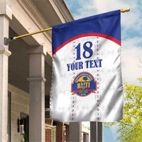 Custom Haiti Football Garden Flag Les Grenadiers Veve Haitian Vodou White Version - Wonder Print Shop