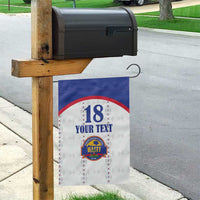 Custom Haiti Football Garden Flag Les Grenadiers Veve Haitian Vodou White Version - Wonder Print Shop