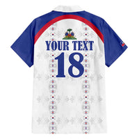 Custom Haiti Football Hawaiian Shirt Les Grenadiers Veve Haitian Vodou White Version - Wonder Print Shop
