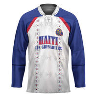 Custom Haiti Football Hockey Jersey Les Grenadiers Veve Haitian Vodou White Version - Wonder Print Shop