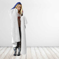 Custom Haiti Football Hooded Blanket Les Grenadiers Veve Haitian Vodou White Version - Wonder Print Shop