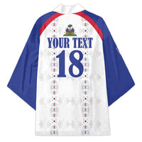 Custom Haiti Football Kimono Les Grenadiers Veve Haitian Vodou White Version - Wonder Print Shop