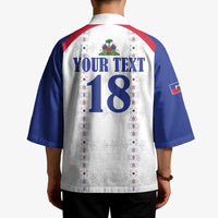 Custom Haiti Football Kimono Les Grenadiers Veve Haitian Vodou White Version - Wonder Print Shop