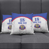 Custom Haiti Football Pillow Cover Les Grenadiers Veve Haitian Vodou White Version - Wonder Print Shop