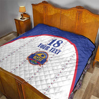 Custom Haiti Football Quilt Les Grenadiers Veve Haitian Vodou White Version - Wonder Print Shop