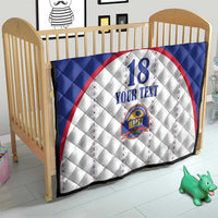 Custom Haiti Football Quilt Les Grenadiers Veve Haitian Vodou White Version - Wonder Print Shop