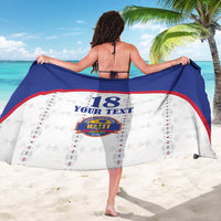 Custom Haiti Football Sarong Les Grenadiers Veve Haitian Vodou White Version - Wonder Print Shop