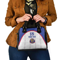 Custom Haiti Football Shoulder Handbag Les Grenadiers Veve Haitian Vodou White Version - Wonder Print Shop