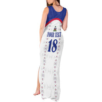 Custom Haiti Football Tank Maxi Dress Les Grenadiers Veve Haitian Vodou White Version - Wonder Print Shop