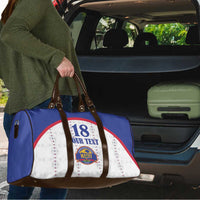 Custom Haiti Football Travel Bag Les Grenadiers Veve Haitian Vodou White Version - Wonder Print Shop