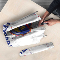 Custom Haiti Football Umbrella Les Grenadiers Veve Haitian Vodou White Version - Wonder Print Shop