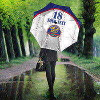 Custom Haiti Football Umbrella Les Grenadiers Veve Haitian Vodou White Version - Wonder Print Shop