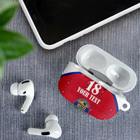 Custom Haiti Football AirPods Case Les Grenadiers Veve Haitian Vodou Red Version - Wonder Print Shop