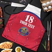 Custom Haiti Football Apron Les Grenadiers Veve Haitian Vodou Red Version - Wonder Print Shop