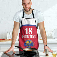 Custom Haiti Football Apron Les Grenadiers Veve Haitian Vodou Red Version - Wonder Print Shop