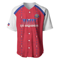 Custom Haiti Football Baseball Jersey Les Grenadiers Veve Haitian Vodou Red Version - Wonder Print Shop