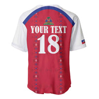 Custom Haiti Football Baseball Jersey Les Grenadiers Veve Haitian Vodou Red Version - Wonder Print Shop