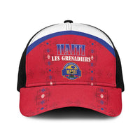 Haiti Football Baseball Net Cap Les Grenadiers Veve Haitian Vodou Red Version - Wonder Print Shop