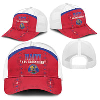 Haiti Football Baseball Net Cap Les Grenadiers Veve Haitian Vodou Red Version - Wonder Print Shop