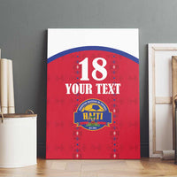 Custom Haiti Football Canvas Wall Art Les Grenadiers Veve Haitian Vodou Red Version - Wonder Print Shop