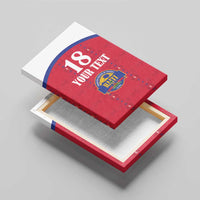 Custom Haiti Football Canvas Wall Art Les Grenadiers Veve Haitian Vodou Red Version - Wonder Print Shop