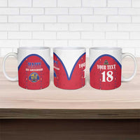 Custom Haiti Football Ceramic Mug Les Grenadiers Veve Haitian Vodou Red Version - Wonder Print Shop