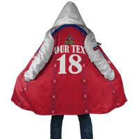 Custom Haiti Football Cloak Les Grenadiers Veve Haitian Vodou Red Version - Wonder Print Shop
