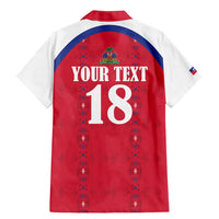 Custom Haiti Football Family Matching Mermaid Dress and Hawaiian Shirt Les Grenadiers Veve Haitian Vodou Red Version - Wonder Print Shop