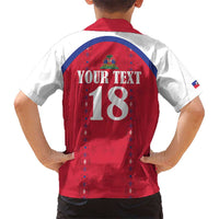 Custom Haiti Football Hawaiian Shirt Les Grenadiers Veve Haitian Vodou Red Version - Wonder Print Shop