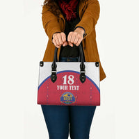 Custom Haiti Football Leather Bag Les Grenadiers Veve Haitian Vodou Red Version - Wonder Print Shop