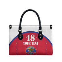 Custom Haiti Football Leather Bag Les Grenadiers Veve Haitian Vodou Red Version - Wonder Print Shop