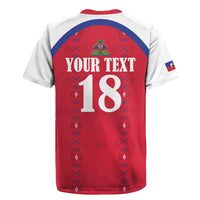 Custom Haiti Football Rugby Jersey Les Grenadiers Veve Haitian Vodou Red Version - Wonder Print Shop