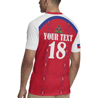 Custom Haiti Football Rugby Jersey Les Grenadiers Veve Haitian Vodou Red Version - Wonder Print Shop