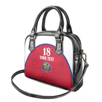 Custom Haiti Football Shoulder Handbag Les Grenadiers Veve Haitian Vodou Red Version - Wonder Print Shop