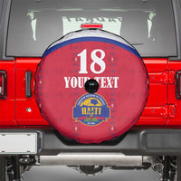 Custom Haiti Football Spare Tire Cover Les Grenadiers Veve Haitian Vodou Red Version - Wonder Print Shop