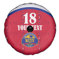 Custom Haiti Football Spare Tire Cover Les Grenadiers Veve Haitian Vodou Red Version - Wonder Print Shop