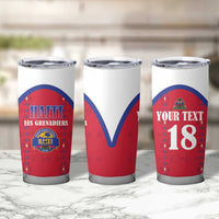 Custom Haiti Football Tumbler Cup Les Grenadiers Veve Haitian Vodou Red Version - Wonder Print Shop