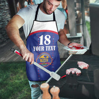 Custom Haiti Football Apron Les Grenadiers Veve Haitian Vodou Blue Version - Wonder Print Shop